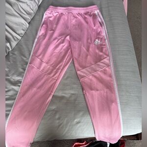 Men’s pink adidas track pants